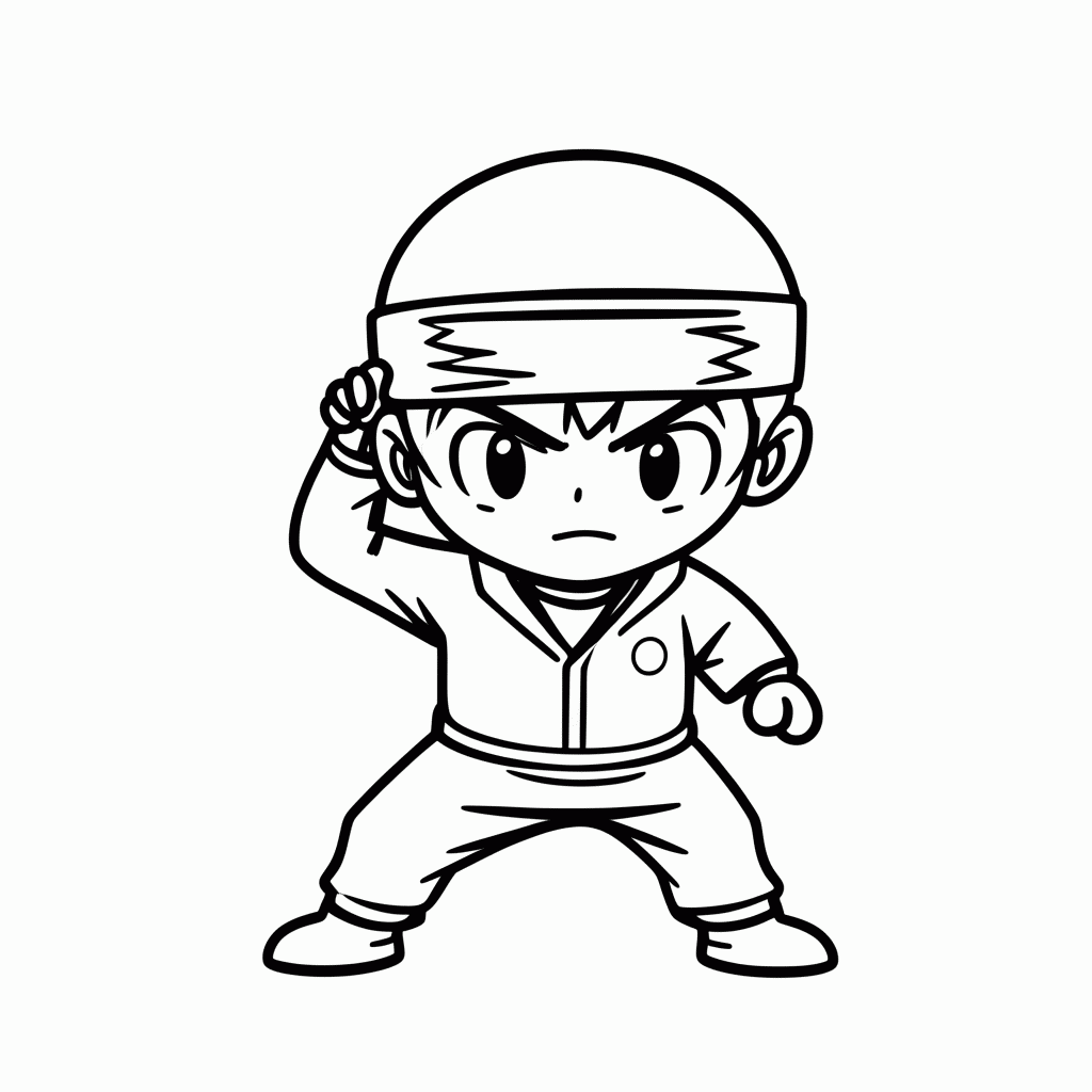 Desenho de Naruto Sennin para colorir e imprimir grátis em folha A4