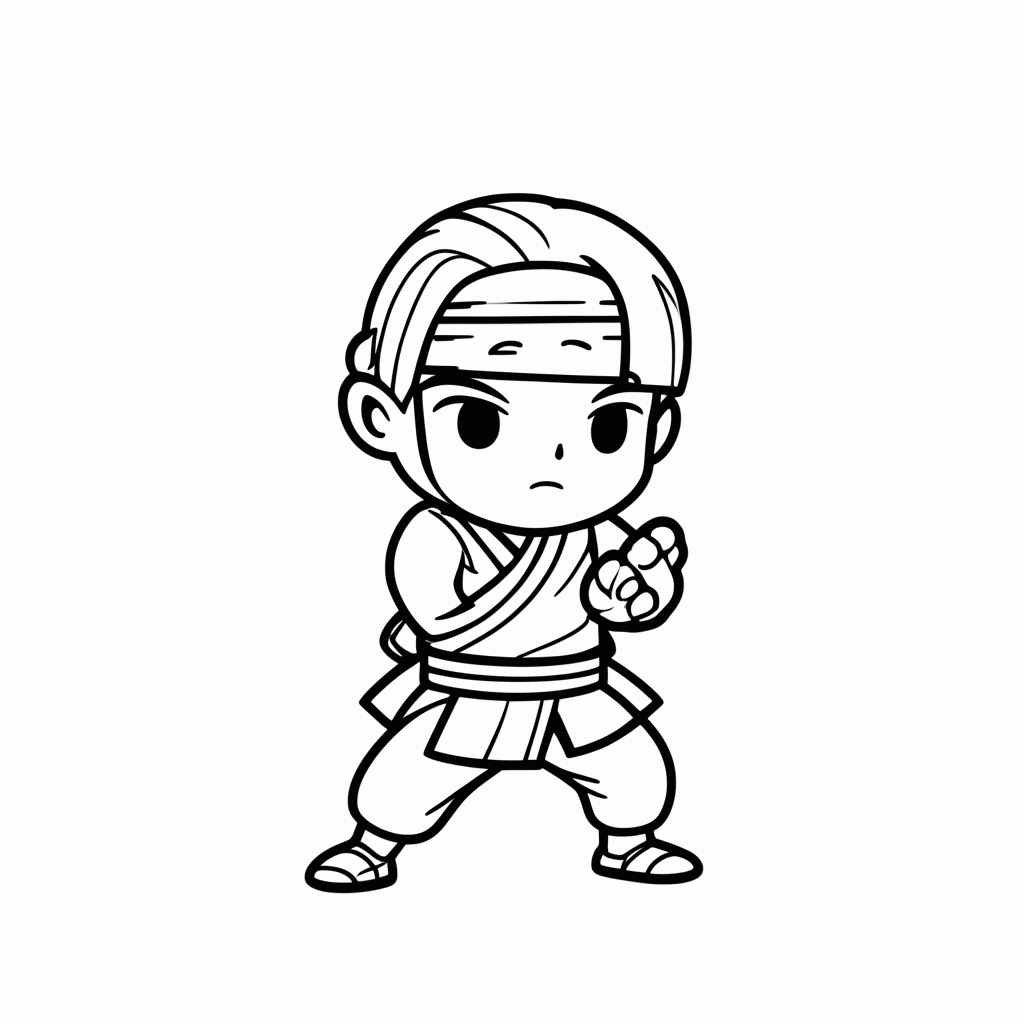 Desenho de Neji Hyuga para colorir e imprimir grátis em folha A4