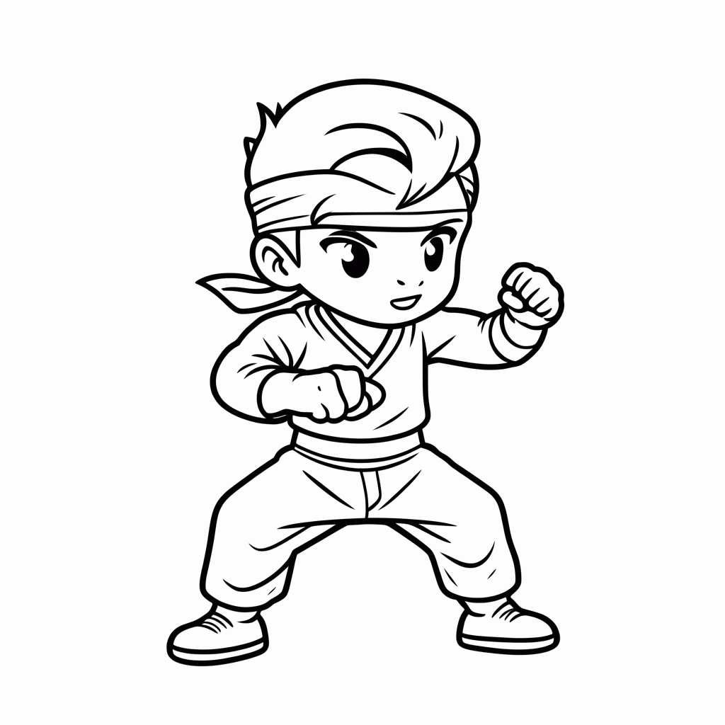 Desenho de Rock Lee para colorir e imprimir grátis em folha A4