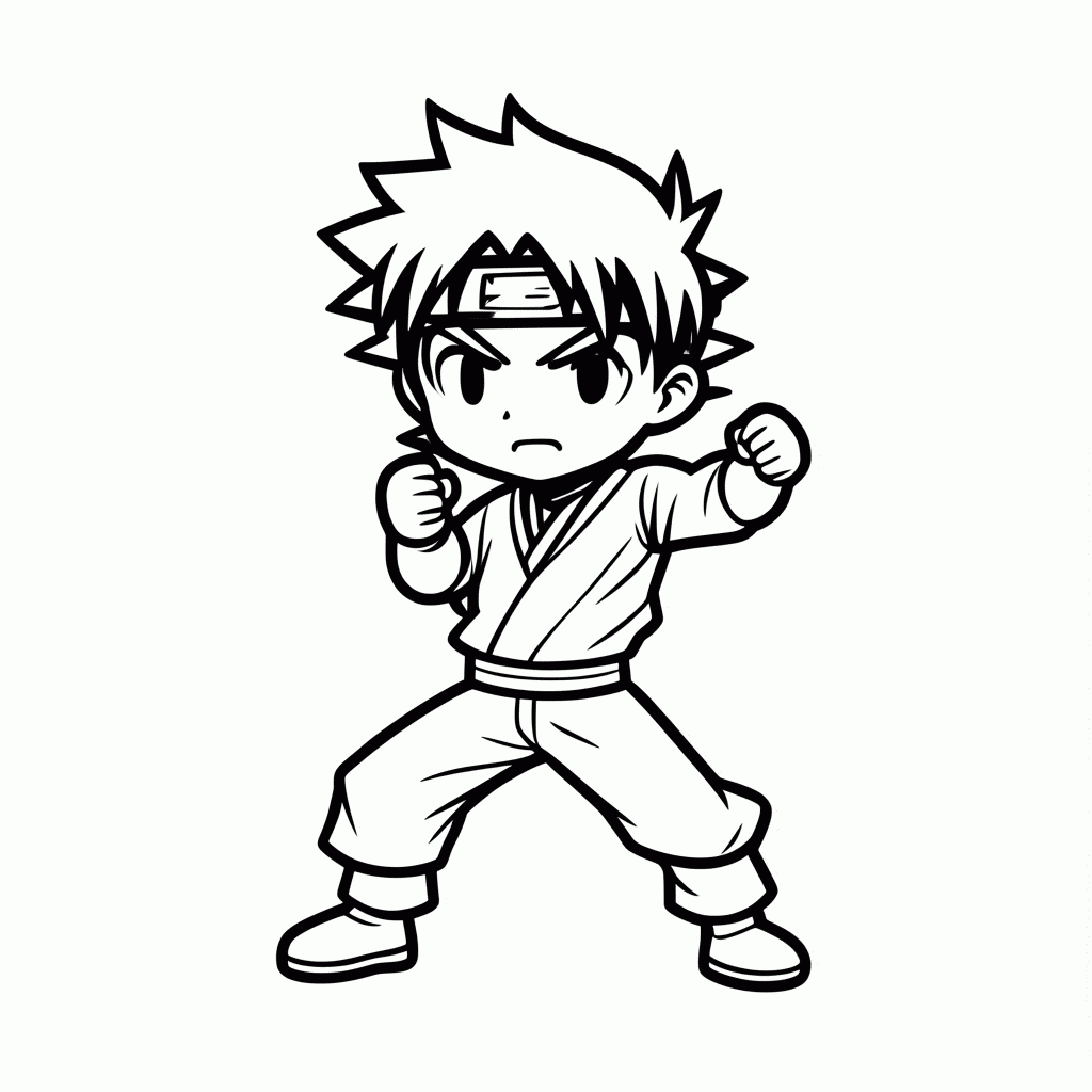 Desenho de Sasuke Uchiha para colorir e imprimir grátis em folha A4