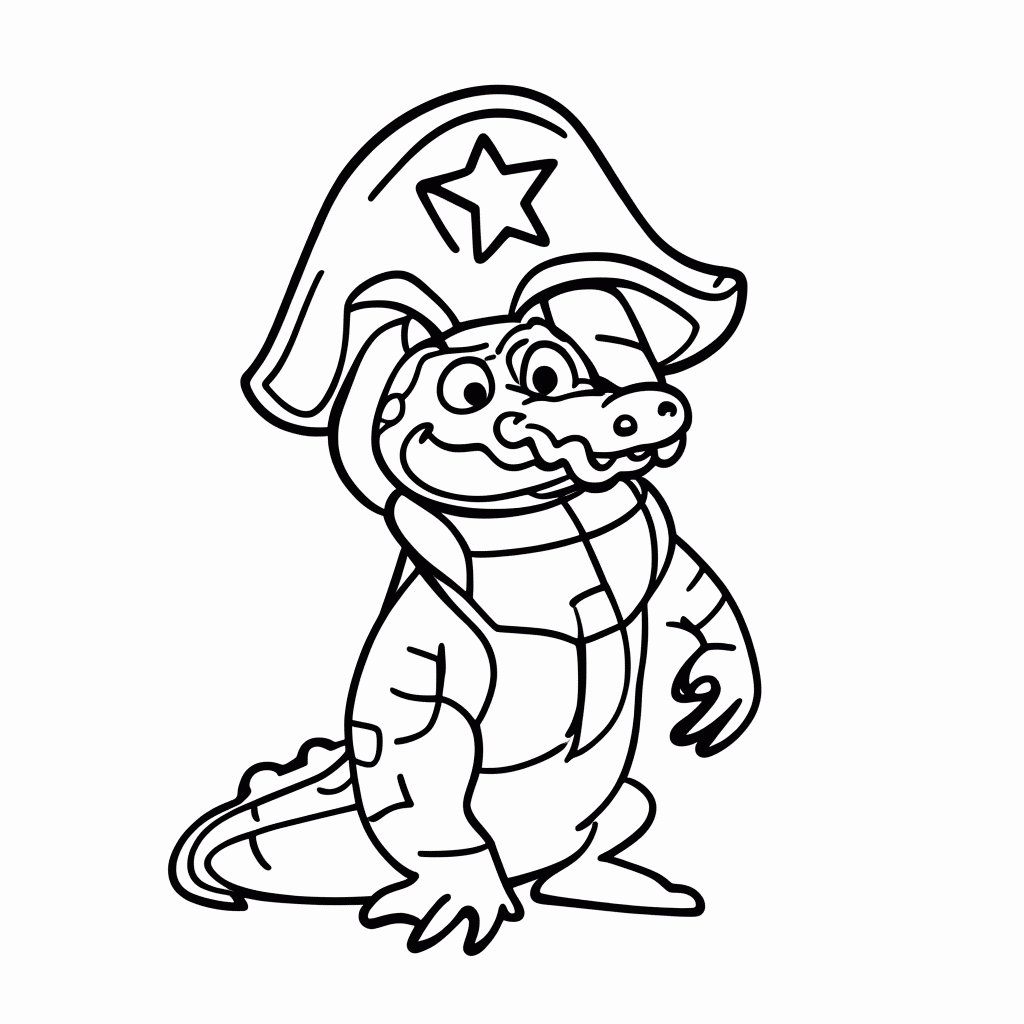 Desenho de Crocodile Shichibukai para colorir e imprimir grátis em folha A4