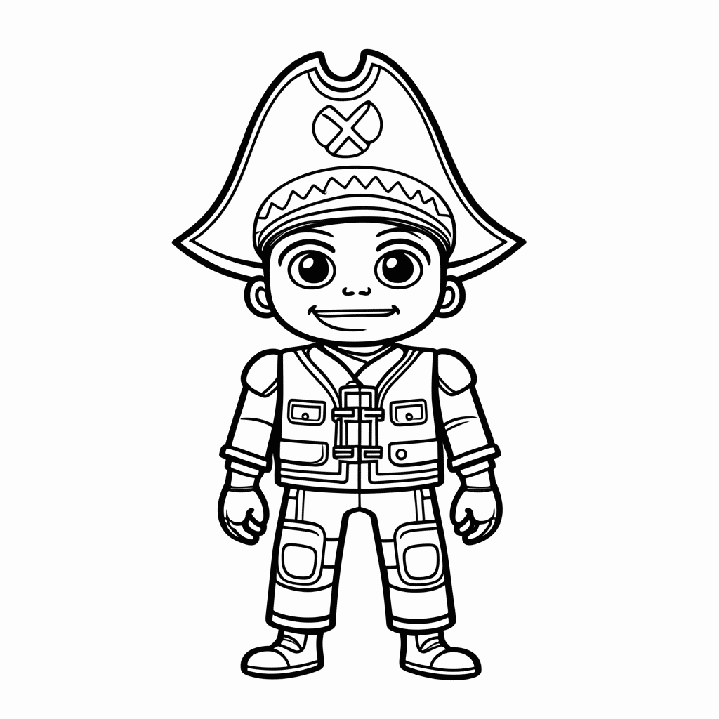 Desenho de Franky Cyborg para colorir e imprimir grátis em folha A4