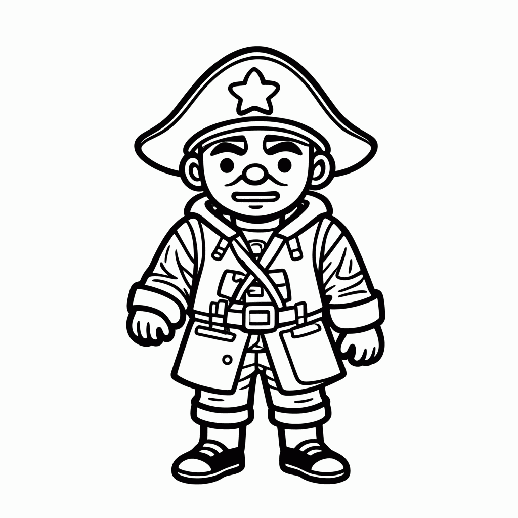 Desenho de Sabo Revolucionario para colorir e imprimir grátis em folha A4