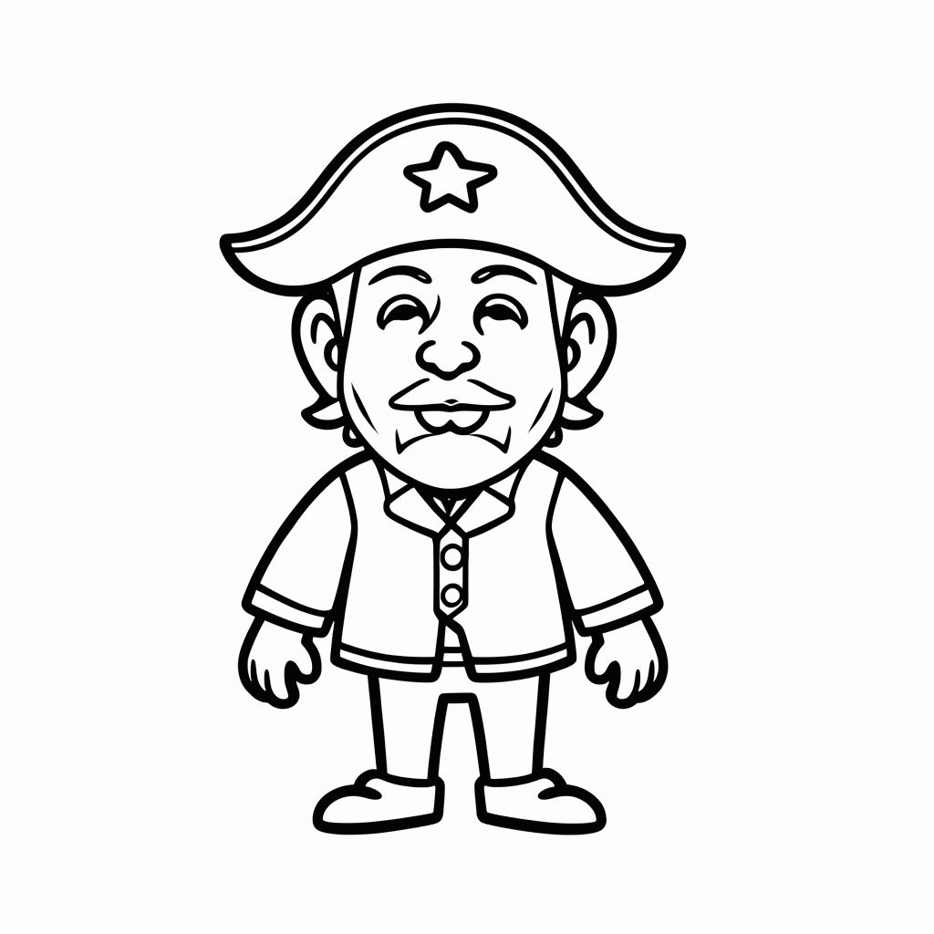Desenho de Shanks Ruivo para colorir e imprimir grátis em folha A4