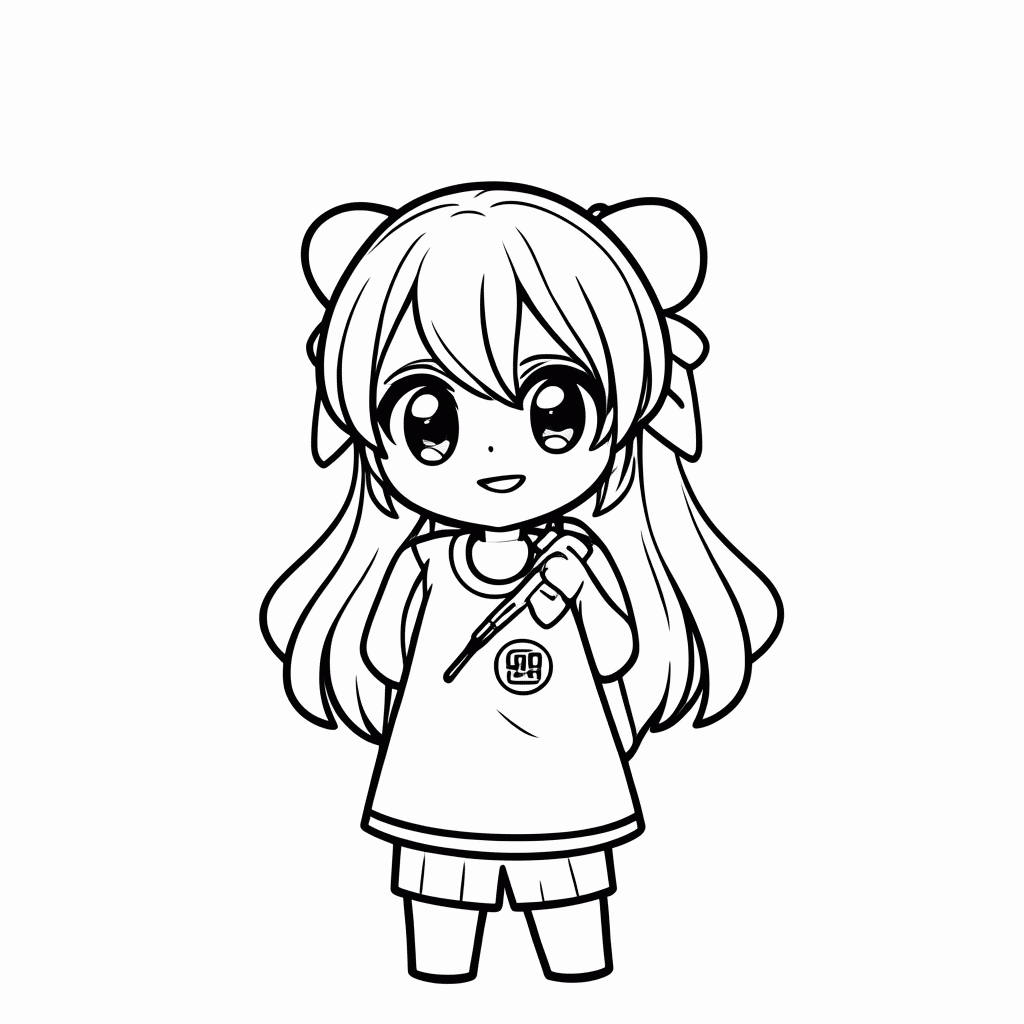 Desenho de Bulma para colorir e imprimir grátis em folha A4