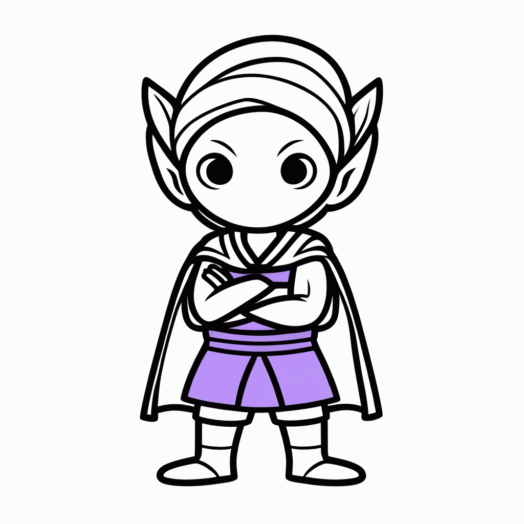 Desenho de Piccolo para colorir e imprimir grátis em folha A4