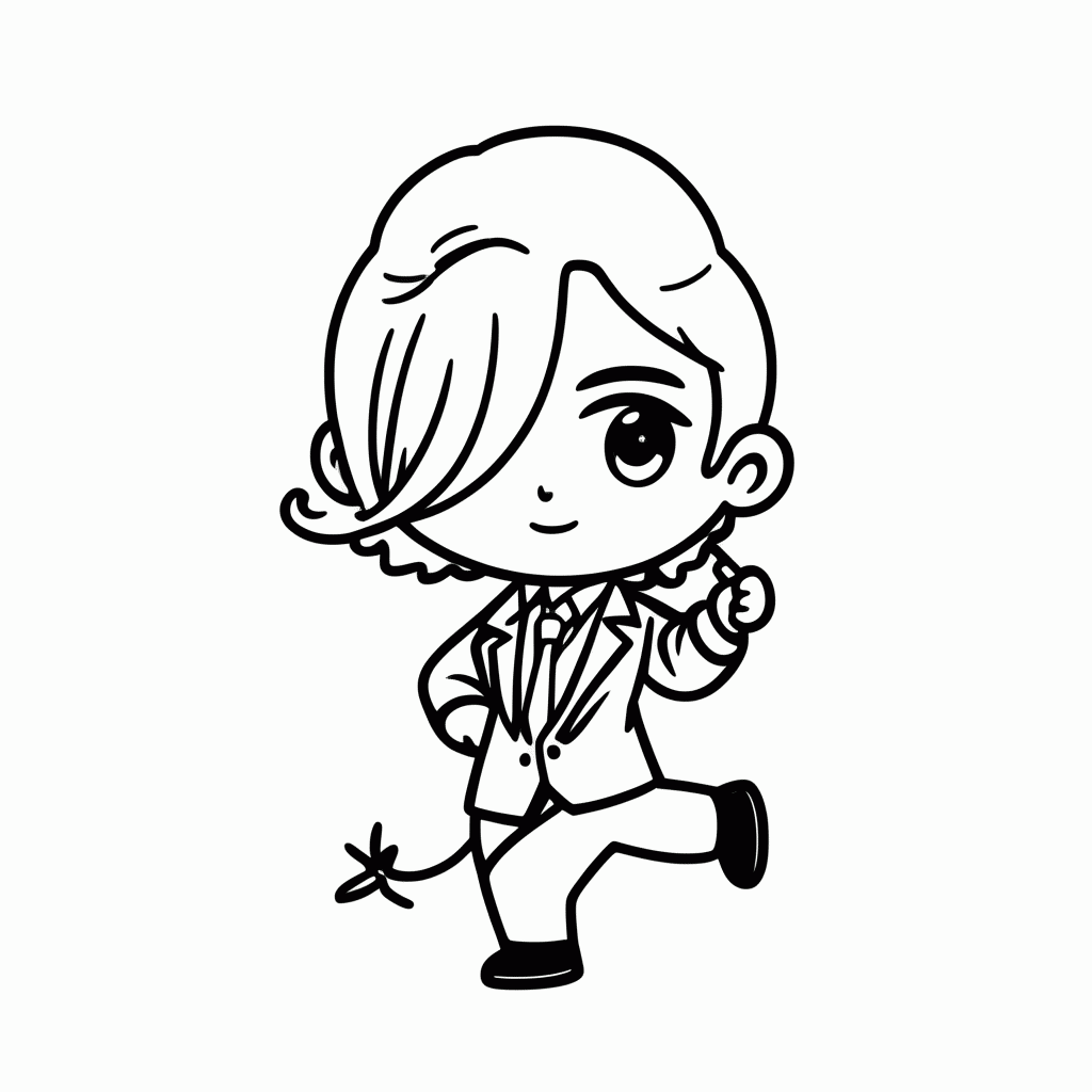 Desenho de Sanji para colorir e imprimir grátis em folha A4