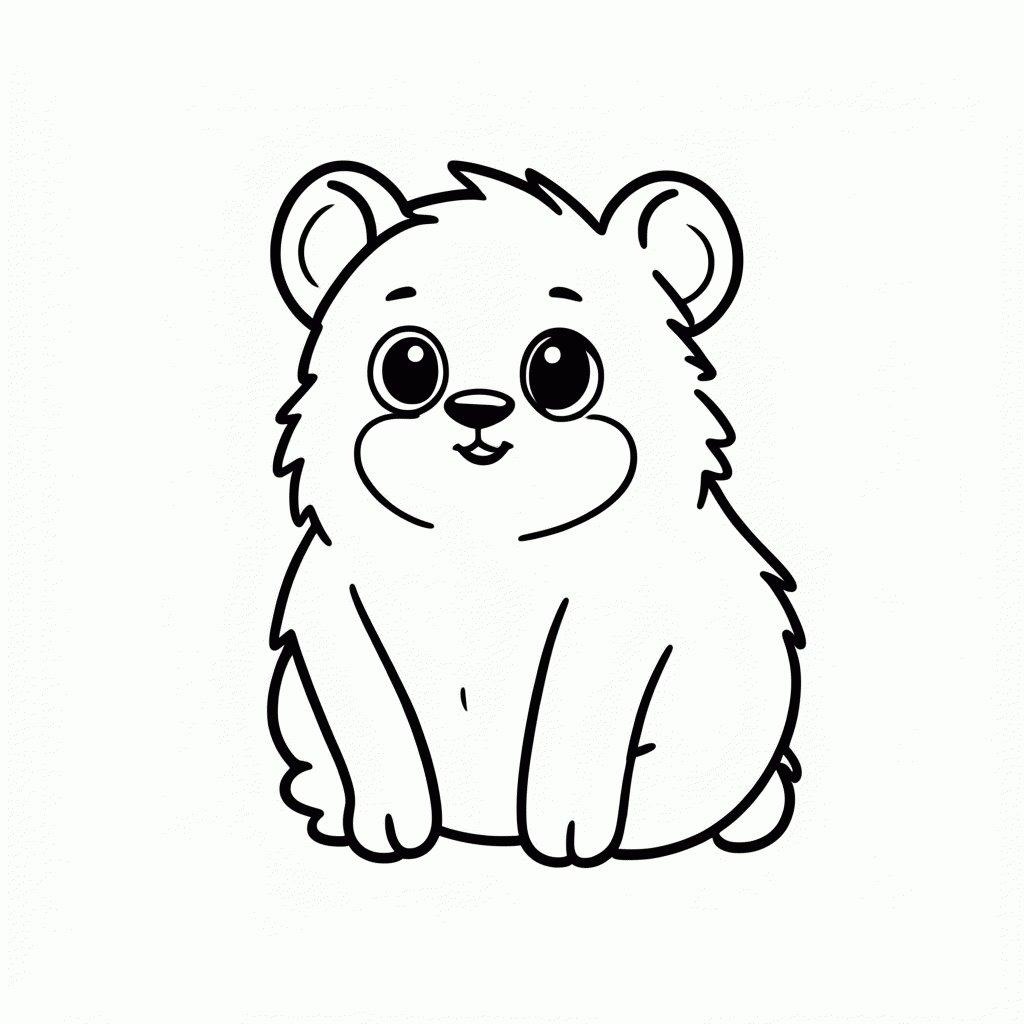 Desenho de Totoro para colorir e imprimir grátis em folha A4