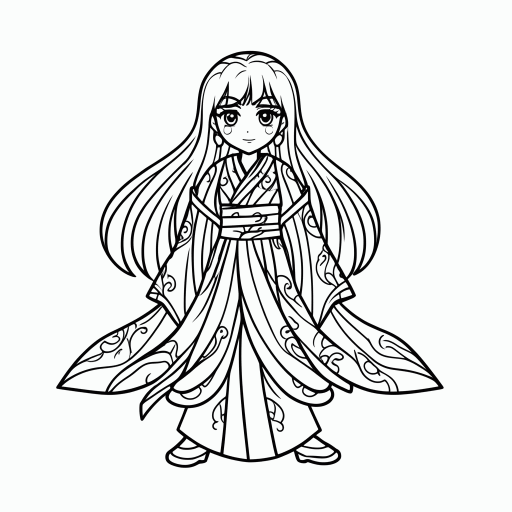 Desenho de Daki para colorir e imprimir grátis em folha A4
