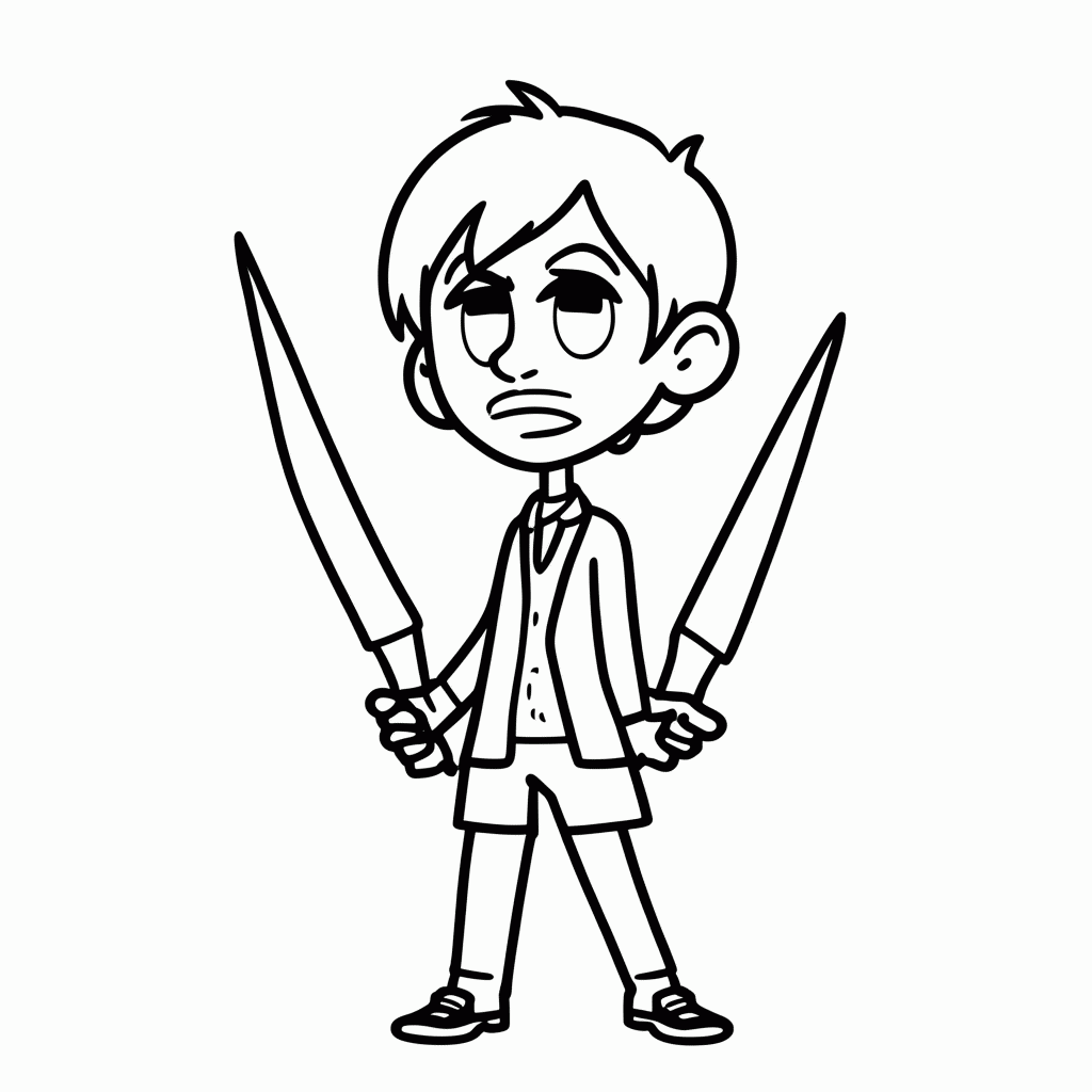 Desenho de Gyutaro para colorir e imprimir grátis em folha A4