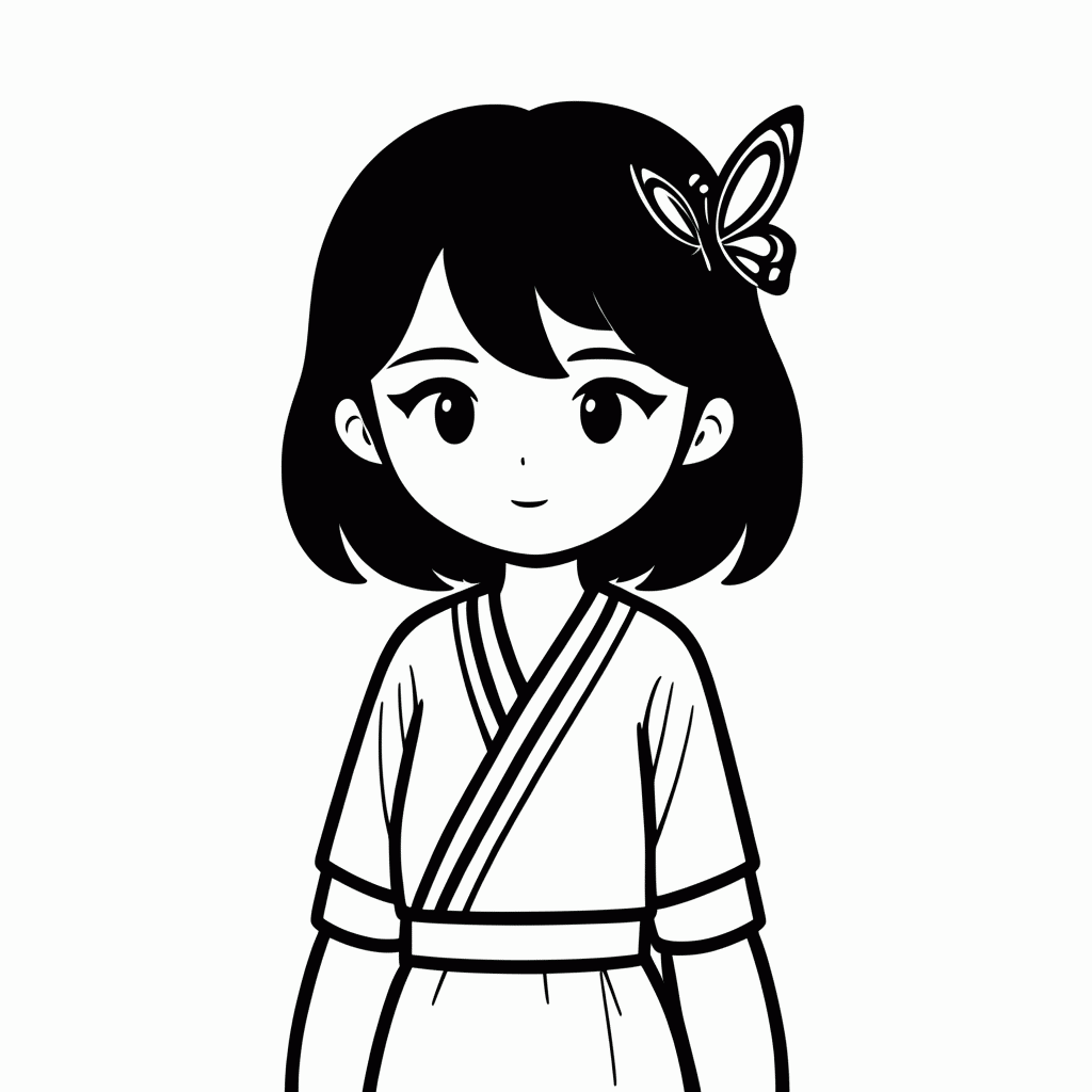 Desenho de Kanao Tsuyuri para colorir e imprimir grátis em folha A4