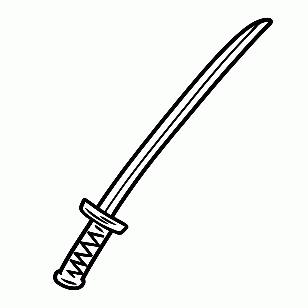 Desenho de Katana De Tanjiro para colorir e imprimir grátis em folha A4