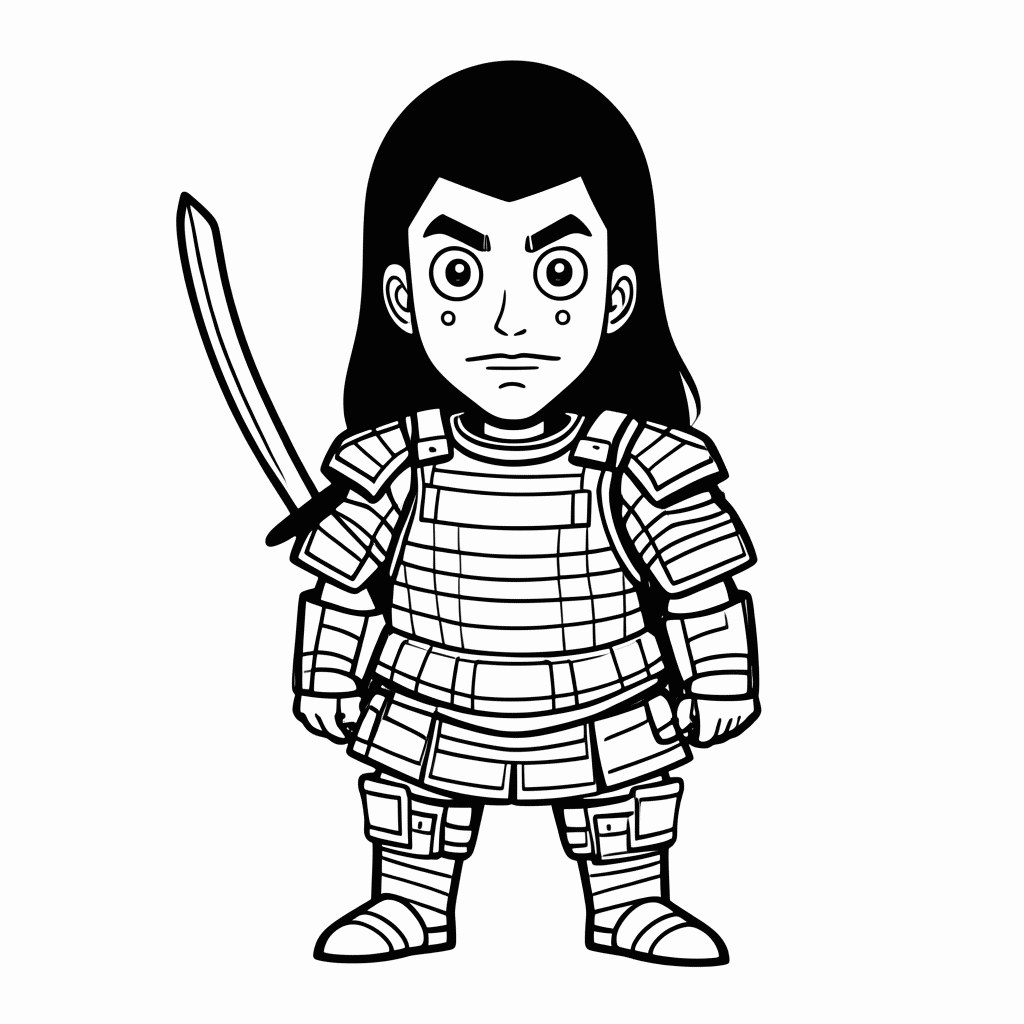 Desenho de Kokushibo para colorir e imprimir grátis em folha A4