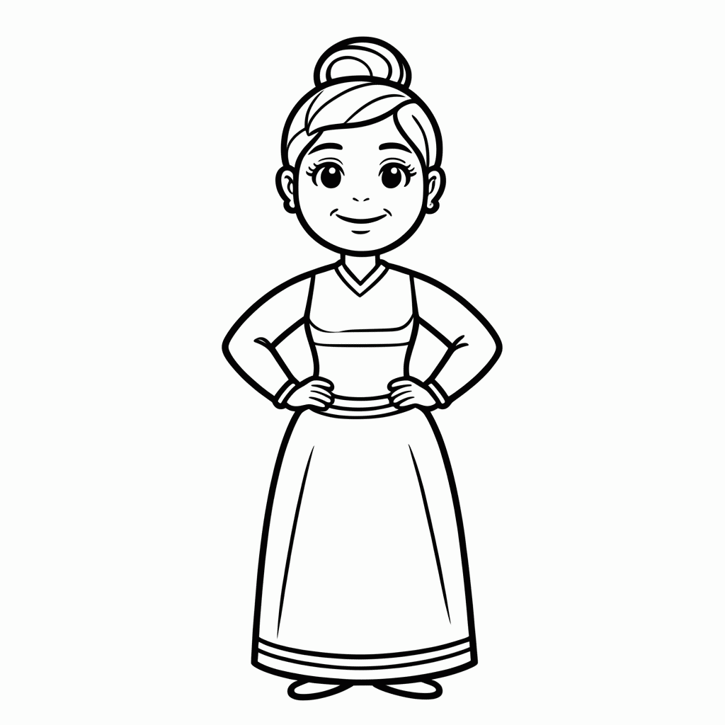 Desenho de Chichi para colorir e imprimir grátis em folha A4