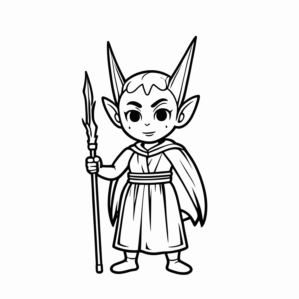 Desenho de Dende para colorir e imprimir grátis em folha A4
