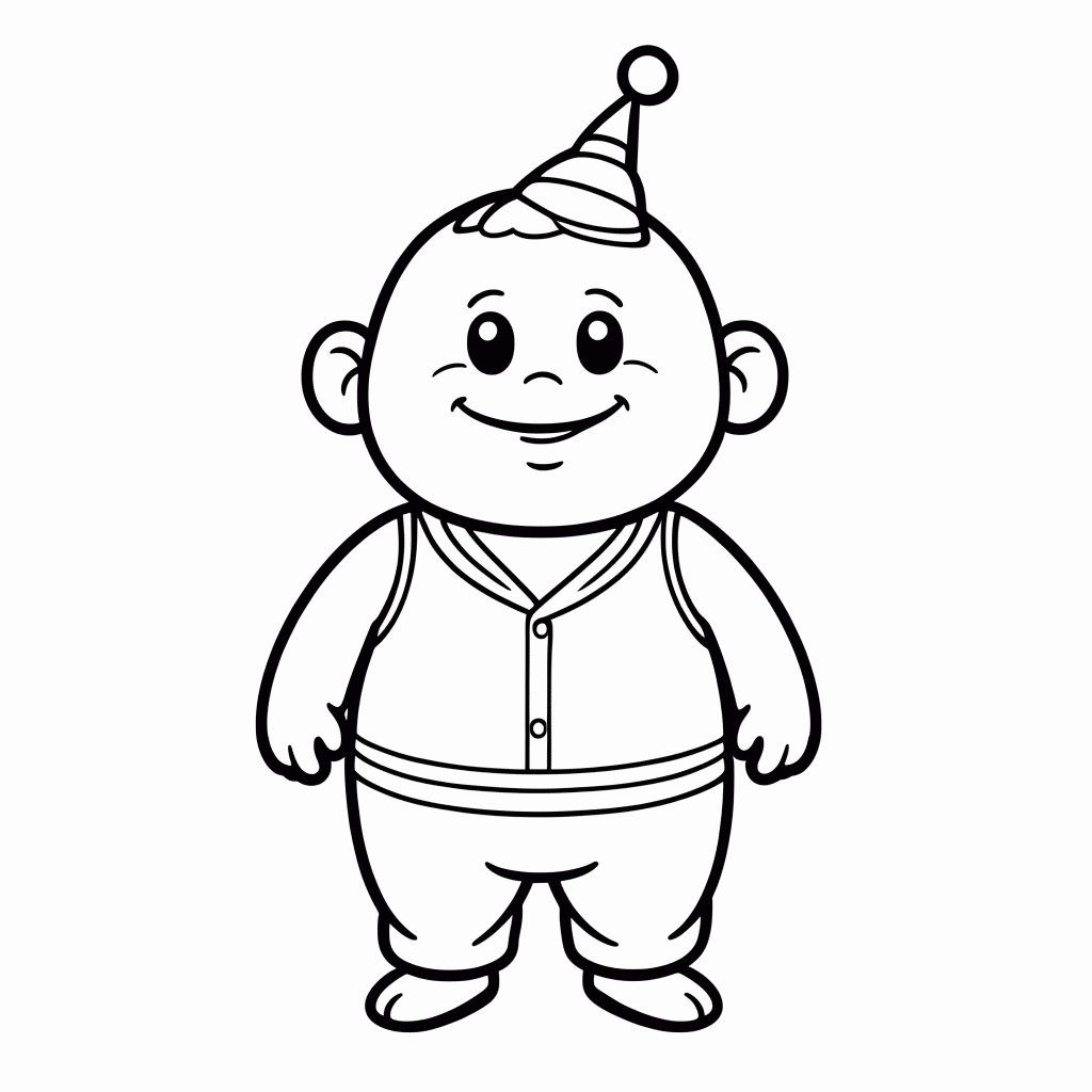 Desenho de Majin Boo Gordo para colorir e imprimir grátis em folha A4