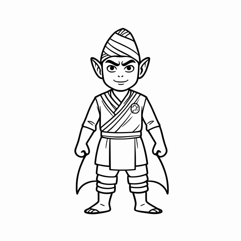 Desenho de Piccolo para colorir e imprimir grátis em folha A4