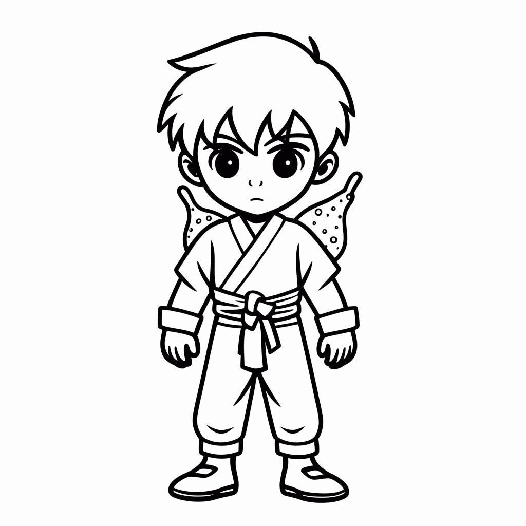 Desenho de Gaara Do Deserto para colorir e imprimir grátis em folha A4