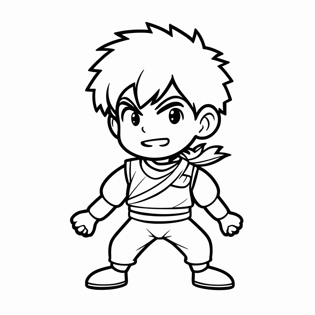 Desenho de Konohamaru para colorir e imprimir grátis em folha A4