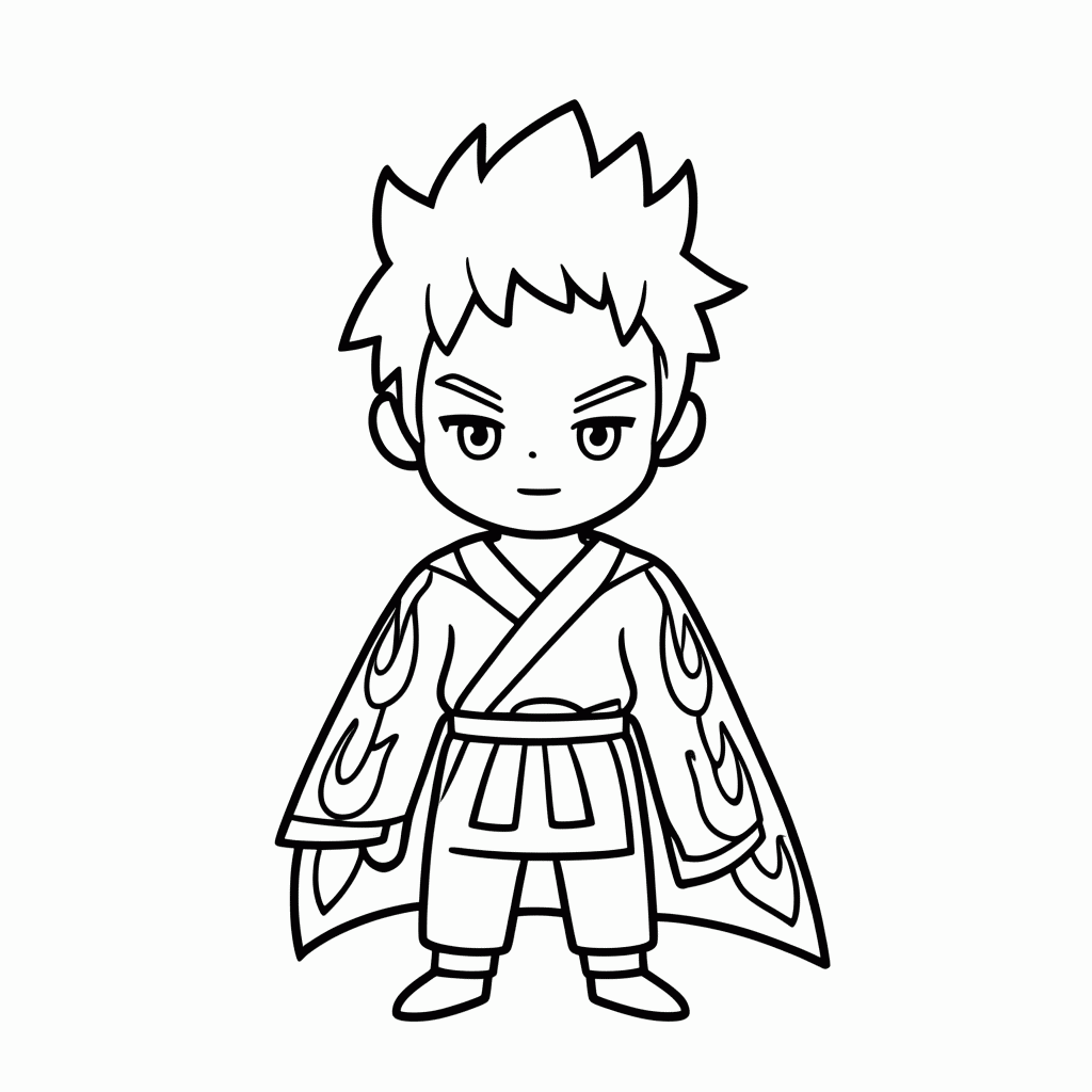 Desenho de Minato Namikaze para colorir e imprimir grátis em folha A4