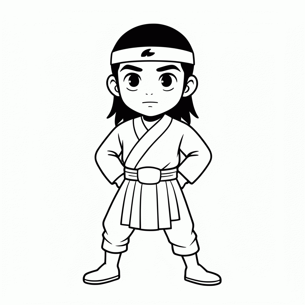 Desenho de Neji Hyuga para colorir e imprimir grátis em folha A4