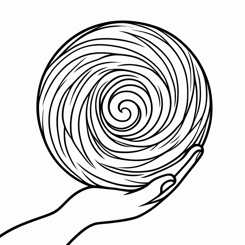Desenho de Rasengan para colorir e imprimir grátis em folha A4