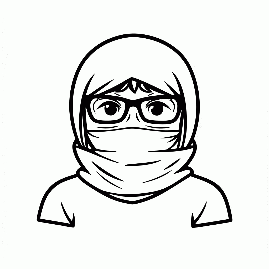 Desenho de Shino Aburame para colorir e imprimir grátis em folha A4