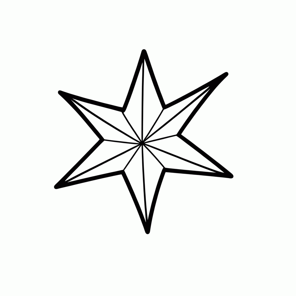 Desenho de Shuriken para colorir e imprimir grátis em folha A4
