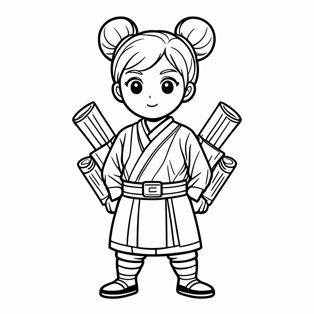 Desenho de Tenten para colorir e imprimir grátis em folha A4