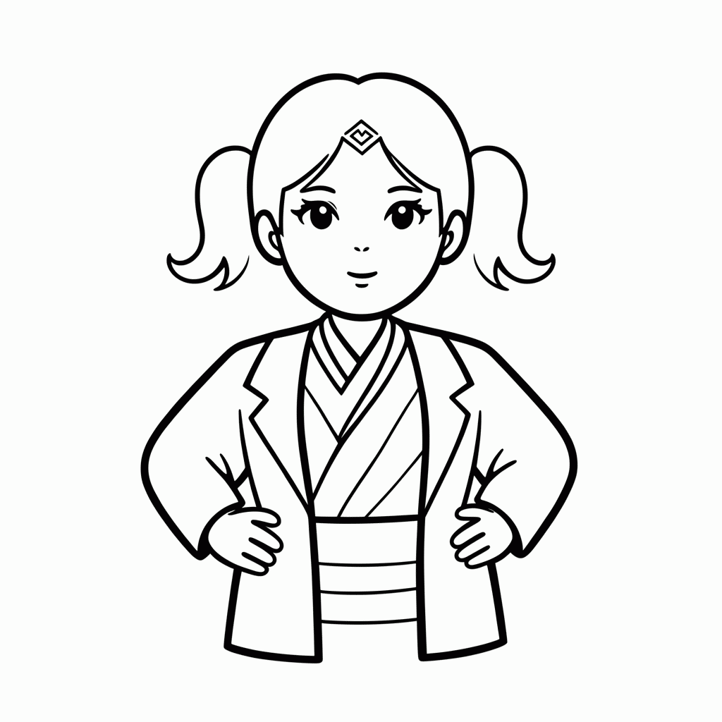 Desenho de Tsunade Sennin para colorir e imprimir grátis em folha A4