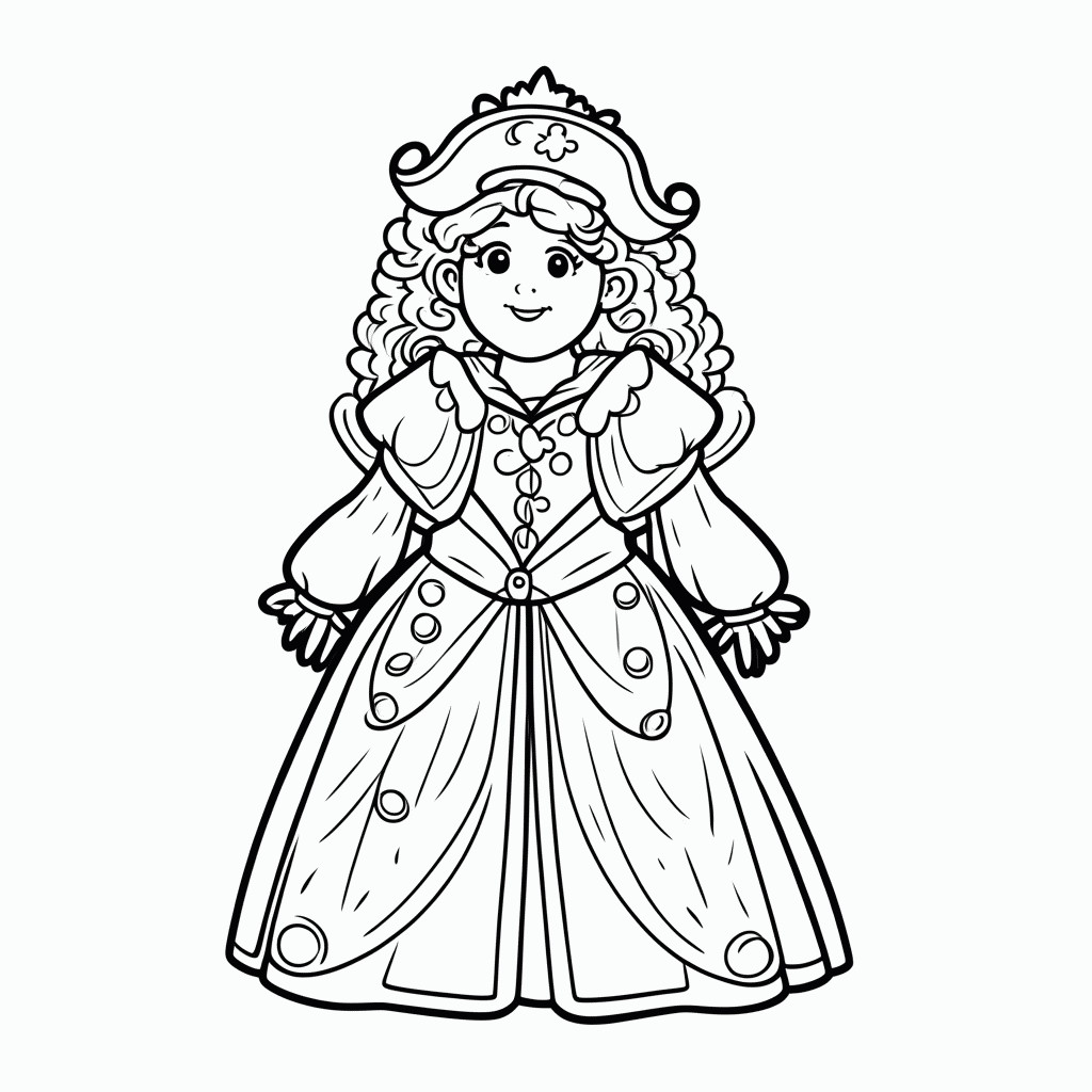 Desenho de Big Mom para colorir e imprimir grátis em folha A4