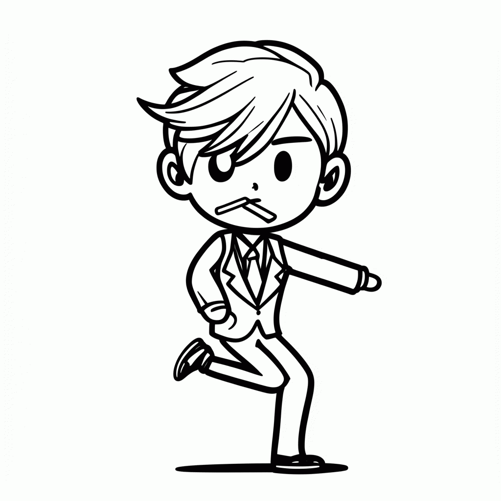 Desenho de Sanji Cook para colorir e imprimir grátis em folha A4