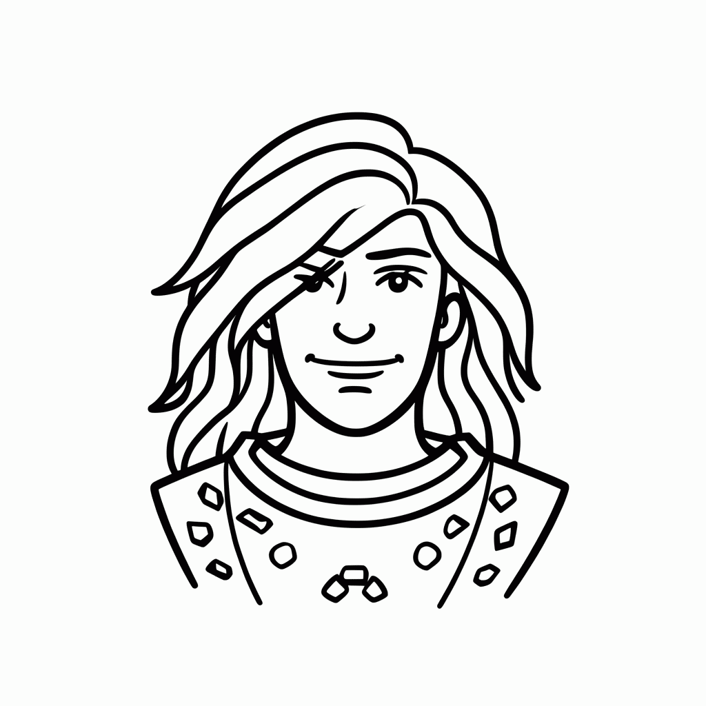 Desenho de Shanks Ruivo para colorir e imprimir grátis em folha A4