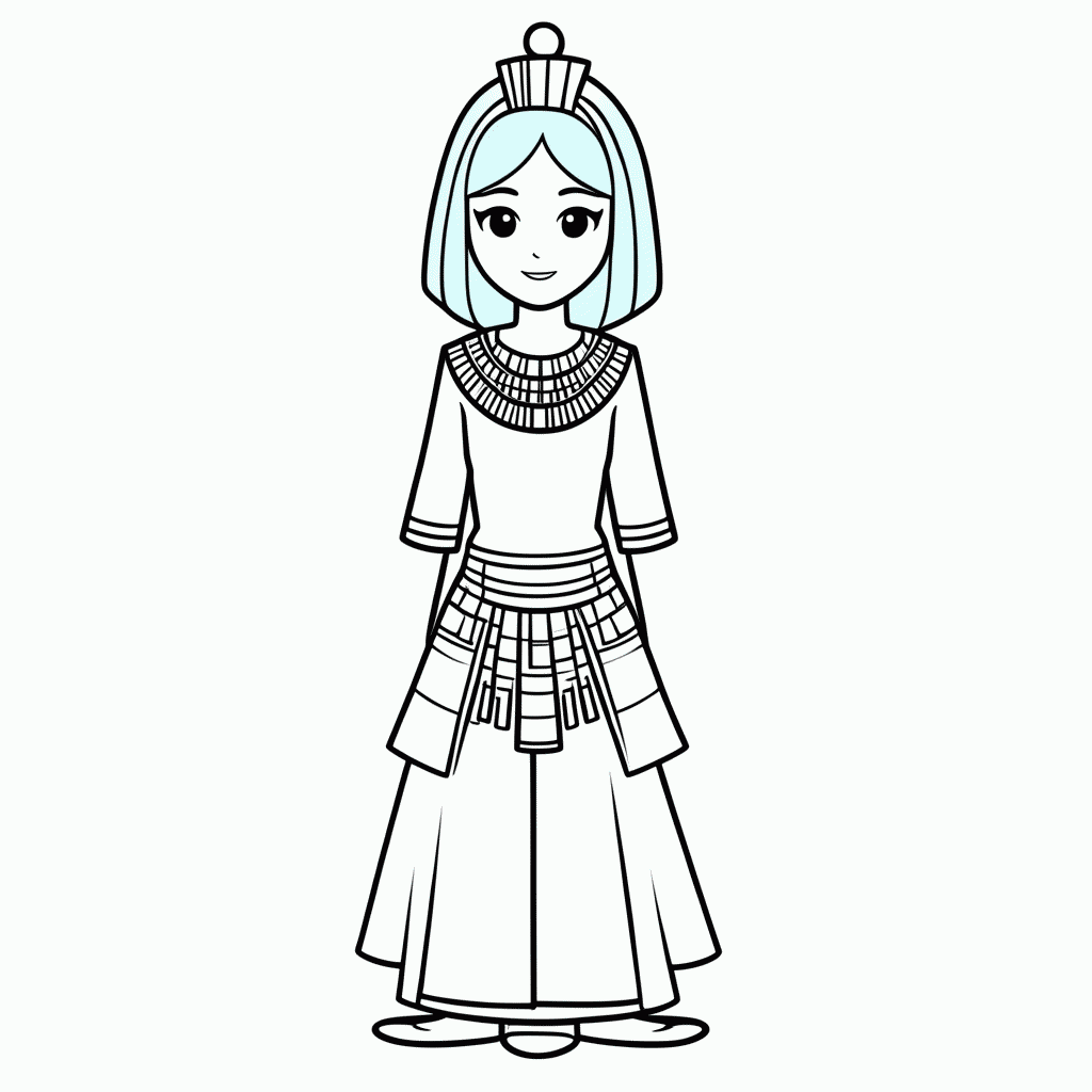 Desenho de Vivi Princesa para colorir e imprimir grátis em folha A4