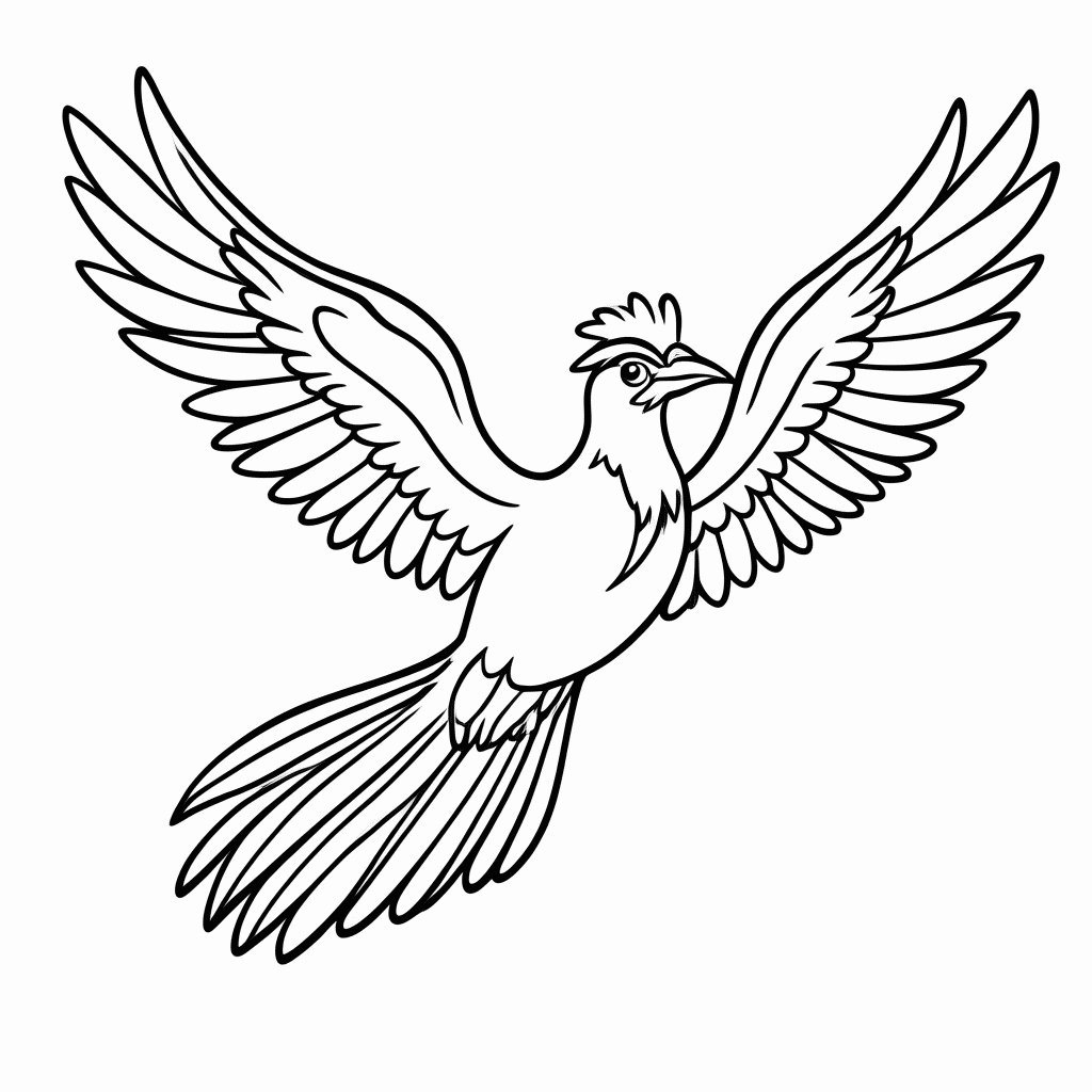 Desenho de Articuno para colorir e imprimir grátis em folha A4