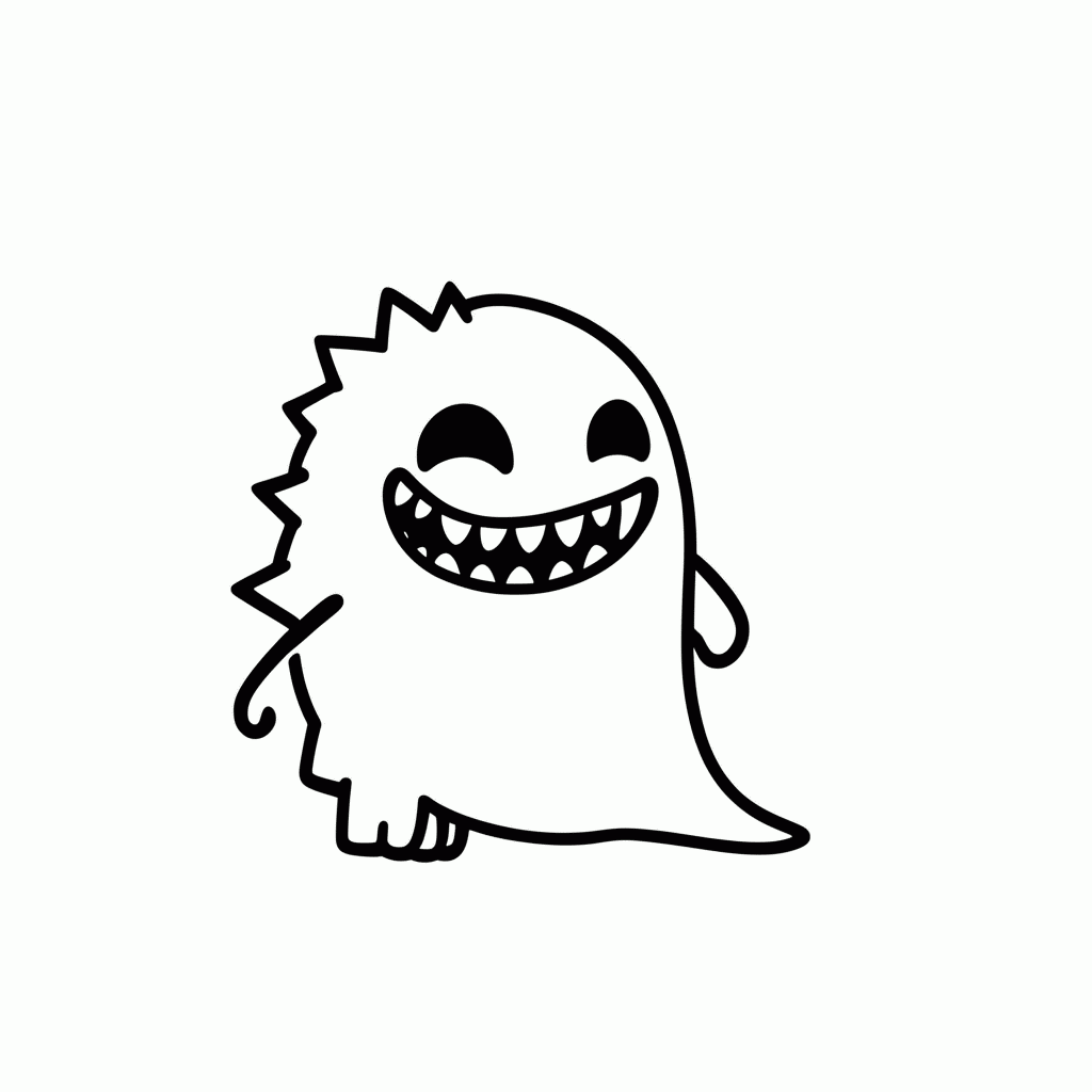 Desenho de Gengar para colorir e imprimir grátis em folha A4