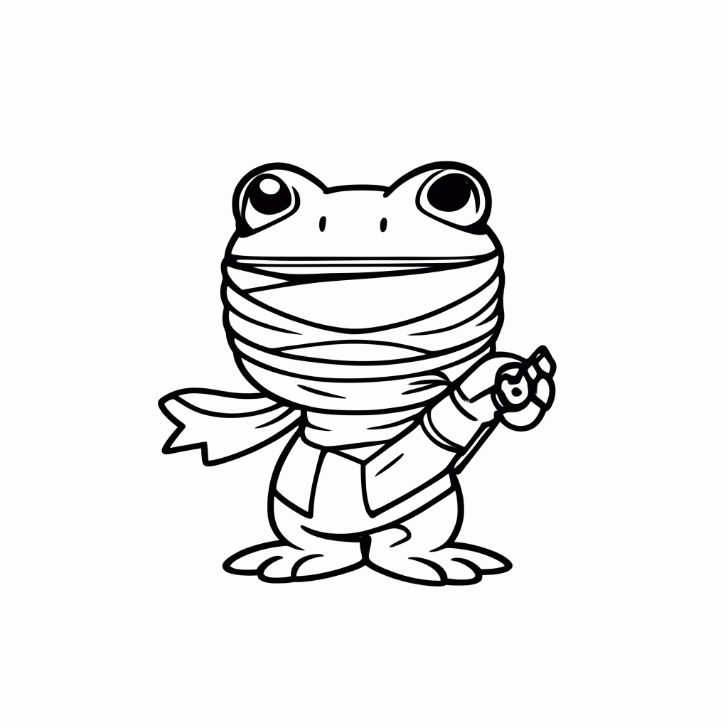 Desenho de Greninja para colorir e imprimir grátis em folha A4