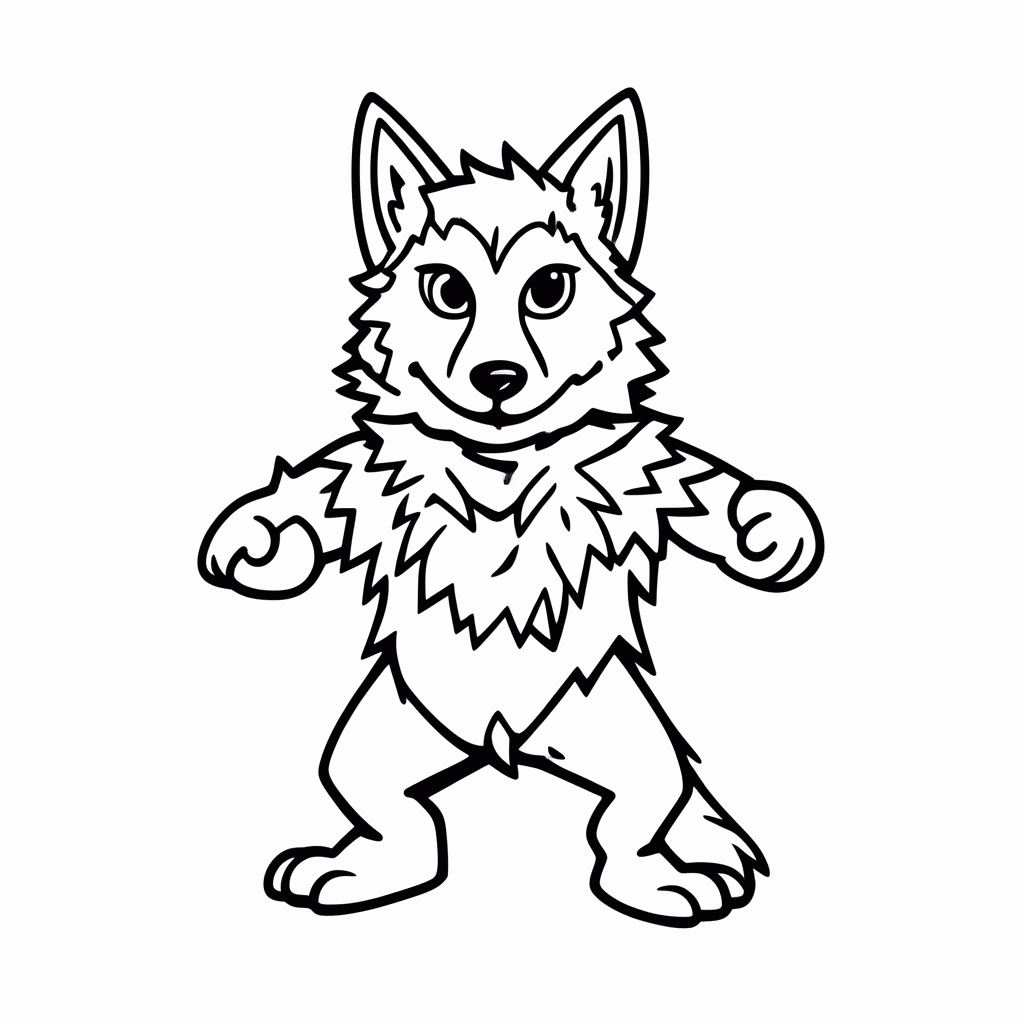 Desenho de Lucario para colorir e imprimir grátis em folha A4