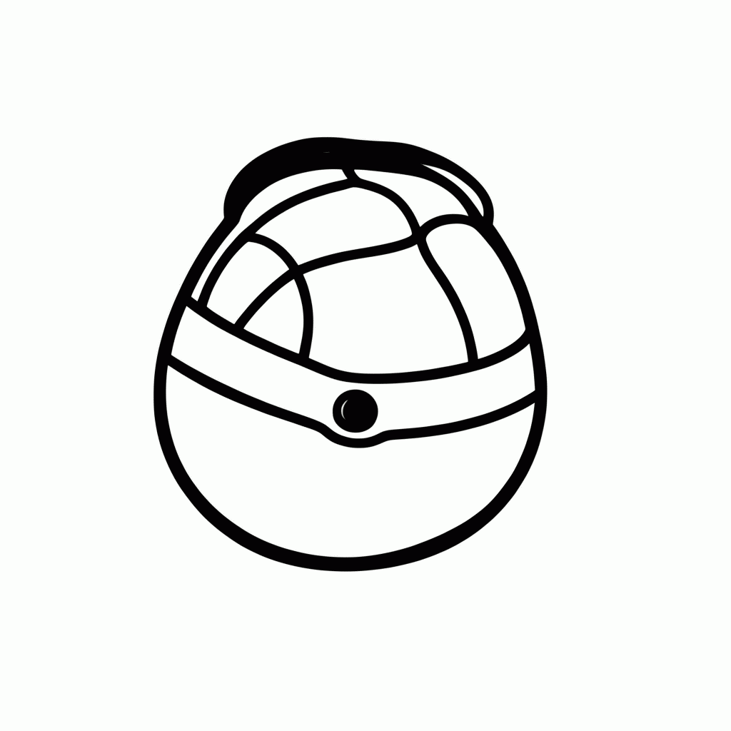 Desenho de Pokebola para colorir e imprimir grátis em folha A4