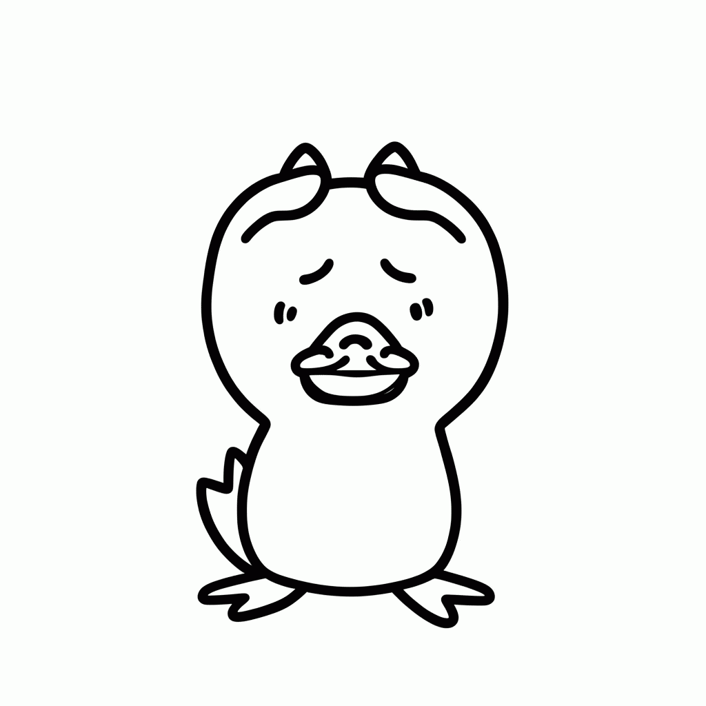 Desenho de Psyduck para colorir e imprimir grátis em folha A4