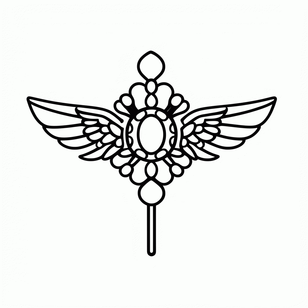 Desenho de Broche Da Lua para colorir e imprimir grátis em folha A4