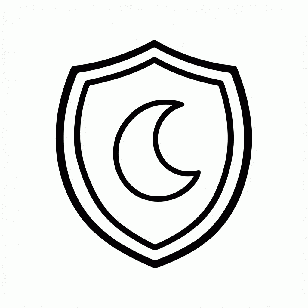 Desenho de Escudo De Luna para colorir e imprimir grátis em folha A4