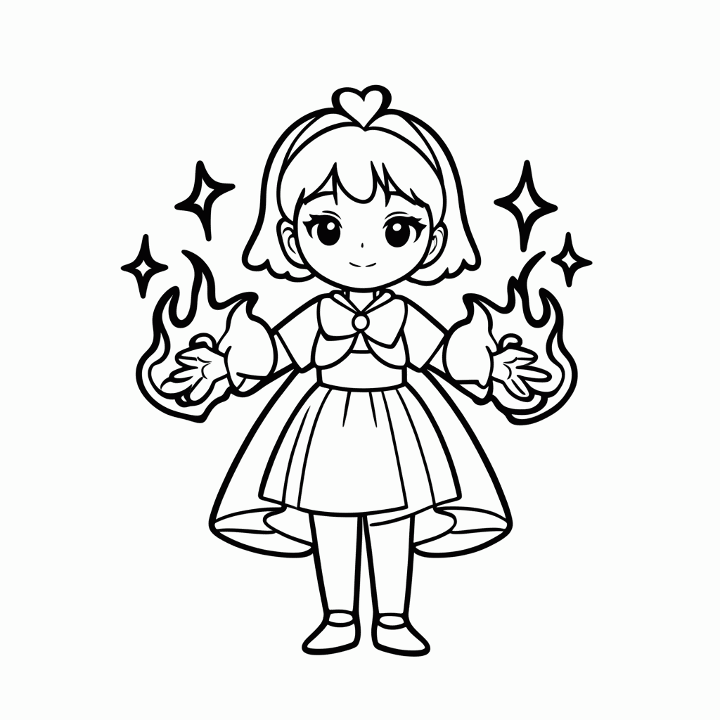 Desenho de Mars Fire para colorir e imprimir grátis em folha A4