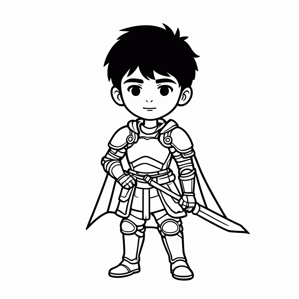 Desenho de Principe Endymion para colorir e imprimir grátis em folha A4