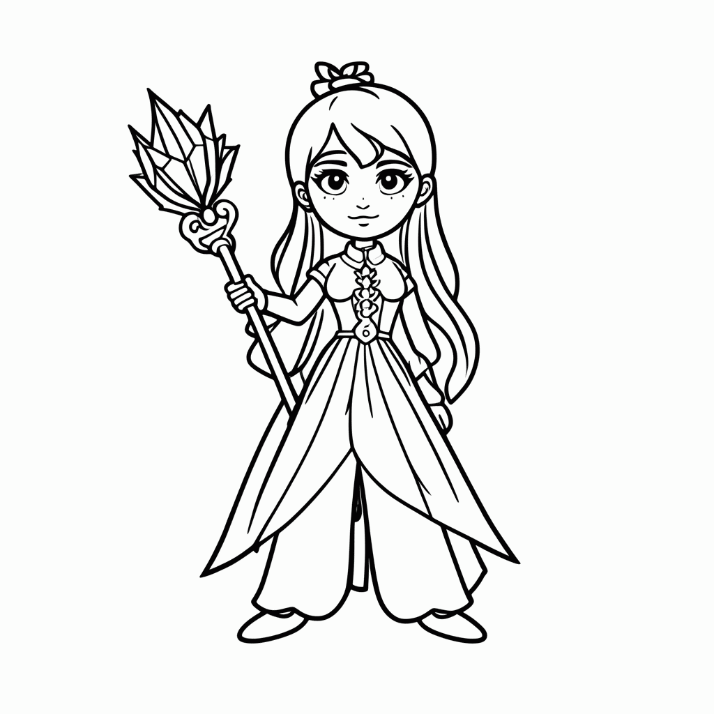 Desenho de Queen Beryl para colorir e imprimir grátis em folha A4