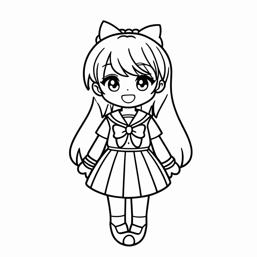 Desenho de Sailor Venus Minako para colorir e imprimir grátis em folha A4