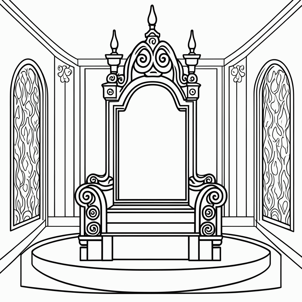 Desenho de Salao Do Trono para colorir e imprimir grátis em folha A4