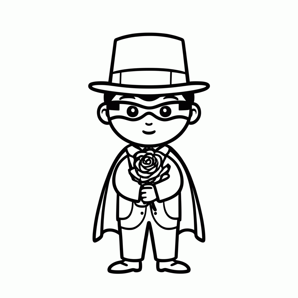Desenho de Tuxedo Mask Mamoru para colorir e imprimir grátis em folha A4