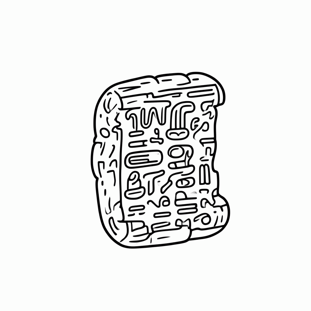 Desenho de Hieroglifos Papiro para colorir e imprimir grátis em folha A4