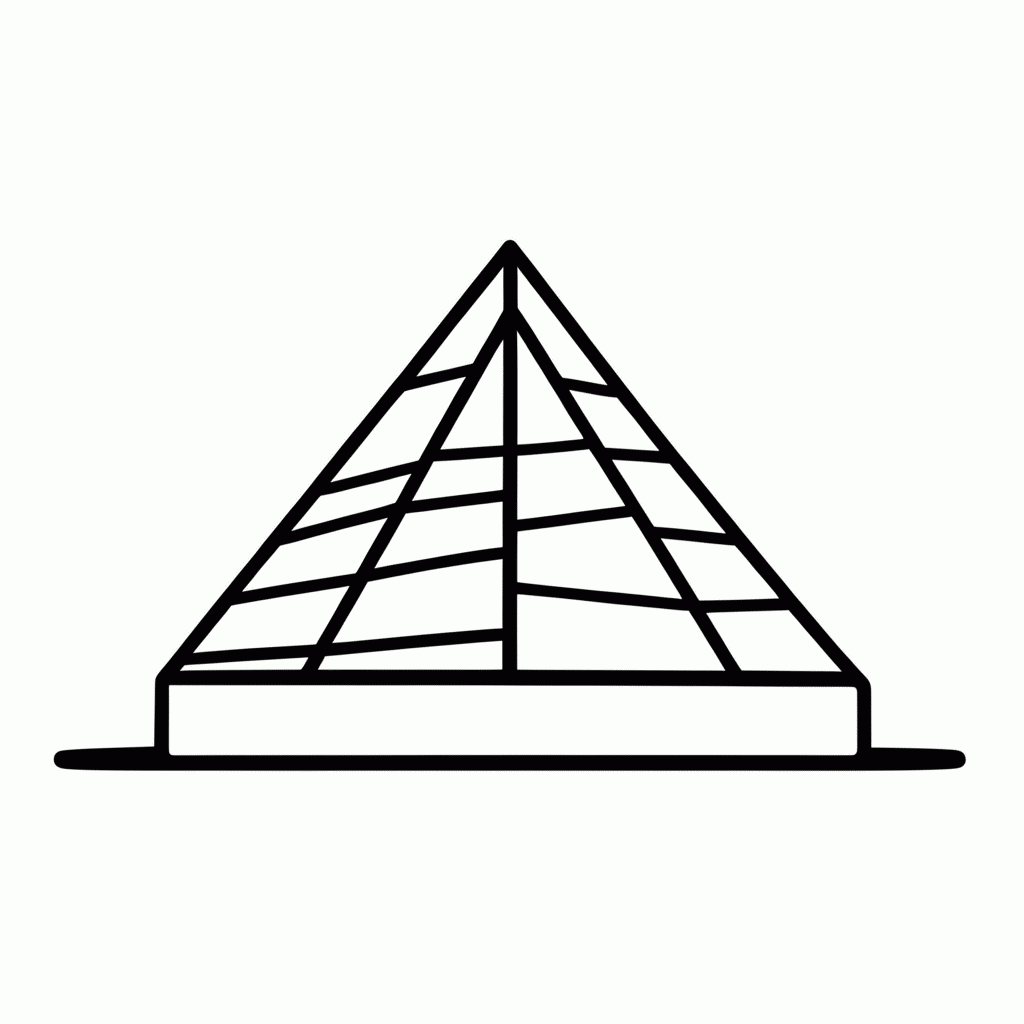 Desenho de Piramide De Queops para colorir e imprimir grátis em folha A4
